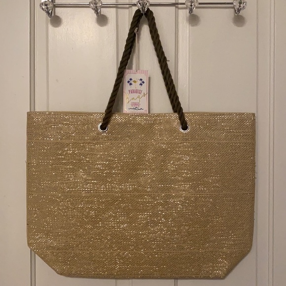 NWT Paradise Bags - Tan/Neutral Starfish Shoulder Tote Bag - Beach/Vacation Bag - Picture 3 of 9